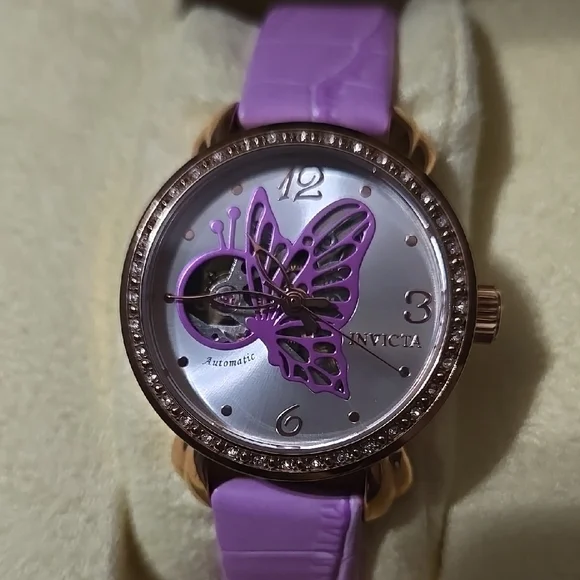 Invicta Purple Butterfly Women's Watch - Picture 4 of 5